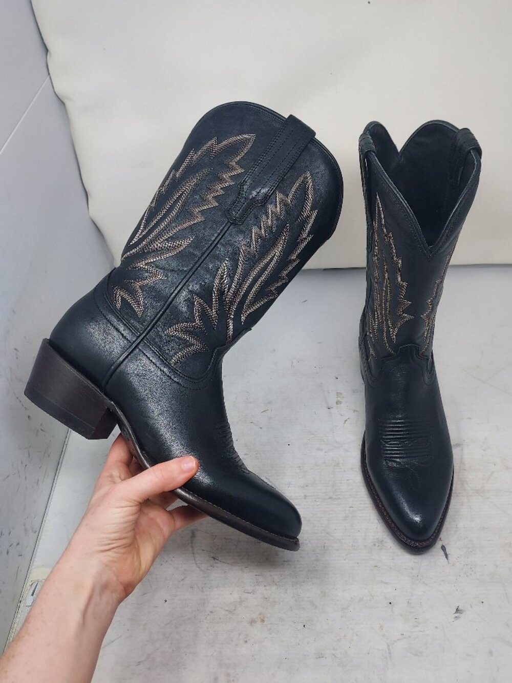 Tecovas Jamie Womens Midnight Black Cowboy Boot